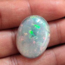 Natural Ethiopian opal 24x19mm oval cabochon 18.15 cts natural opal full of fire for jewelry making